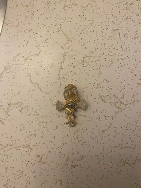 Gold and Silver Tone Snake Cross Pin - Unbranded Men’s Accessory